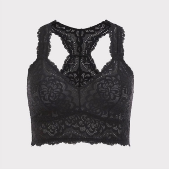 Torrid ~ Lace Racerback Bralette ~ Black ~Size 2-2X 18-20 ~ Brand New! - Picture 2 of 7
